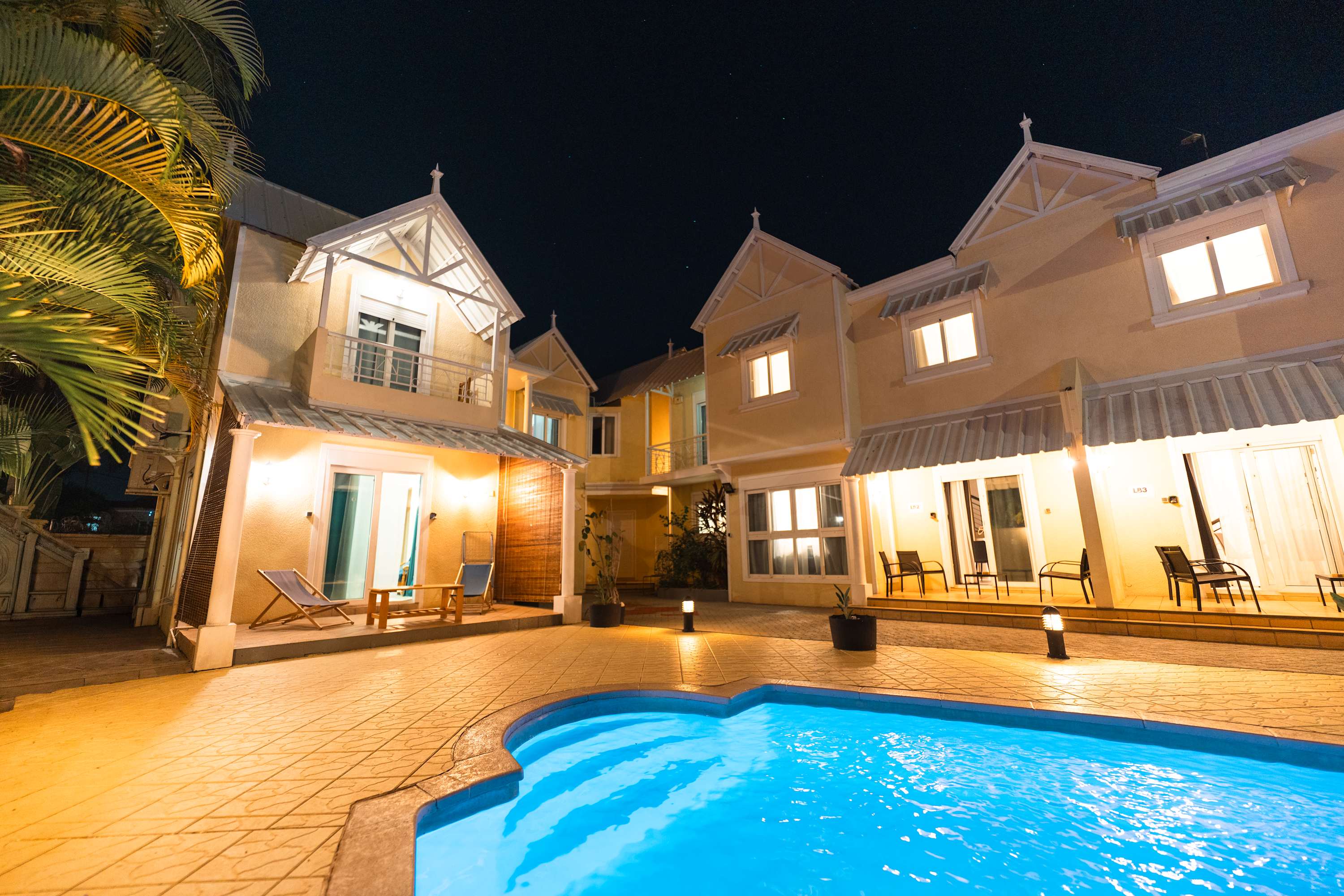 3 Villas Complex with Pool · Up to 18 Guests